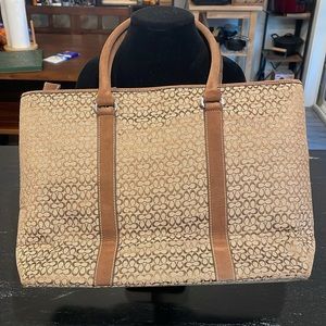 Coach tote with silver charm